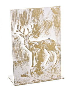 Soporte de Metal Dorado para 8 Velas de Renos