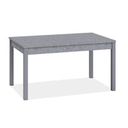 Mesa de comedor extensible gris hormigón en madera de melamina 80x120-160 cm