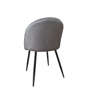 Silla de Tela Gris con Patas de Metal Negro 78x47x57 cm