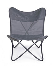 Sillón mariposa camping gabicce gris 77,5x81x89h cm