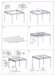 Cenador Maine con pérgola de acero de 3x3 cm con cortinas laterales