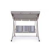 Mecedora tres plazas en acero Ivory GRELY 190x120x h185 cm