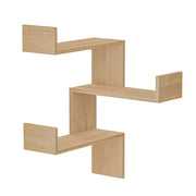 Estantería Esquinera Luksa Color Roble 3 Niveles Capacidad de Peso 20 kg H 90 x P 22 x L 60 cm