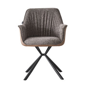 Silla Aseat gris con respaldo tortora 82x60.5x62 cm