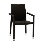 Sillón apilable de nogal Polyrattan para exterior