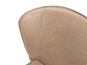 Silla polipiel y asiento gris tórtola 49x56x82h cm