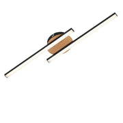 Lámpara de techo LED, 55,5 cm, 12 W, negro