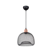 Lámpara de suspensión metal perforado negro Arenda MDL4323