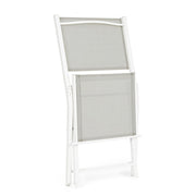 Silla plegable Hilde blanca para exterior