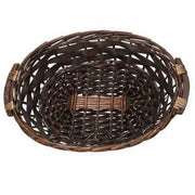 Cesta mimbre nogal ovalada cm45/49x35h12