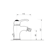 Grifo cromado para bidet Bologna