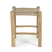 Taburete de exterior en teca natural LAMPOK 38x38x h45 cm