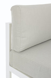 Sillón de esquina de jardín blanco Marinel