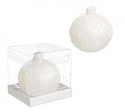 4x Velas Perla Esfera Blanco D9