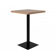 alto avolo Square 105 cm tapa de roble y base negra Cantidad 70x70xh.105 cm