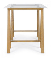 Escritorio moderno Alchimia con tapa de cristal 140x70x76h cm