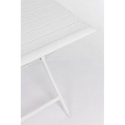 Mesa de exterior en aluminio Blanco ELIN 110x70x h71 cm