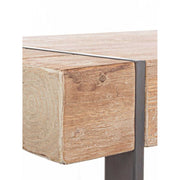 Mesa de bar de acero con tapa de abeto iegno GARRETT 200x50x h110 cm