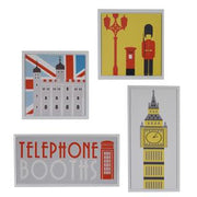 Estampado londres blanco set de 4 piezascm30x60x2,5 + cm30x30x2,5