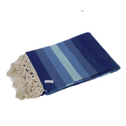 Alfombra algodón rayas azul y celeste 120x190 cm