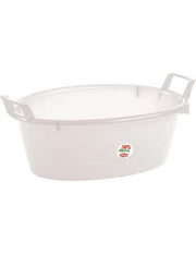 Recipiente ovalado Stefanplast PE de 50 litros, 70 cm de largo y 28 cm de alto.