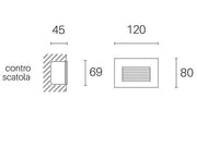 Empotrable Dente 3W Led 4000K blanco linea enchufe