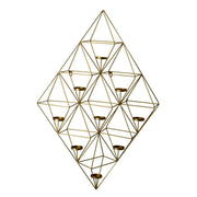 Portavelas metal dorado 9p cm62x92x18,7