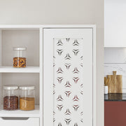 Mueble multiusos Yada maxi blanco con puerta decorada, 4 cajones y 2 nichos