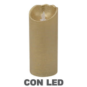 Vela led batería platino cmø8h21,5