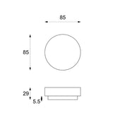 Mesa de centro moderna de piedra gris cm 85 x 85 xh 28