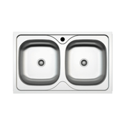 Fregadero de cocina de encastre MP862V acero 86x50 cm dos senos