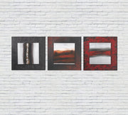 Óleo sobre lienzo multicolor y bastidor de madera 80x80 cm