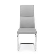 Silla gris claro en ecopiel THELMA 44x58x h104 cm