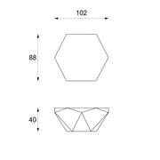 Mesa de piedra fósil con tapa violeta 102x102x40h cm