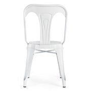 Silla de estilo moderno en acero blanco MINNEAPOLIS 44x53x h83 cm