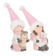 Decoración Blanca Bimbi Rosa, 4x, Set de 2