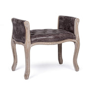 Banco individual oscuro en tejido efecto piel estilo design