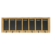 Pizarra Week con colgador de madera 7 plazas y tiza cm80x25x4