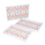 Bandeja rectangular madera blanca 1-3 cm45x30h4