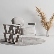 Mesa auxiliar Lazena en color gris tórtola