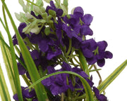 Flores artificiales en poliéster surtido con cinta