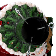 Papá noel rojo base árbol resina cm 36x38h38