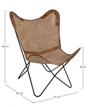 Sillón Eaton de cuero beige