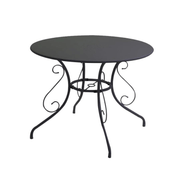 Luz redonda antracita new old mesa de metal cm ø95h72
