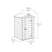 Casa resina gris MANOR 1 puerta suelo incluido 129x103xh.196 cm