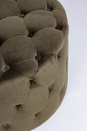 Puf vintage de terciopelo verde cm 60 x 42 h