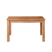 Mesa de comedor extensible de nogal country en madera de melamina 80x120-160 cm
