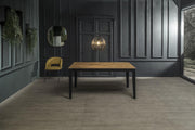 Mesa extensible roble negro 80 cm x 130- 290 cm H. 76 cm