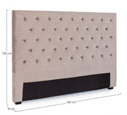 Caspar Cabecero Gris Claro 160