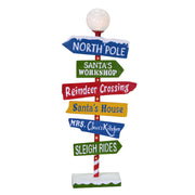 Letrero metálico con indicaciones led multicolor cm46x16,5h106,5